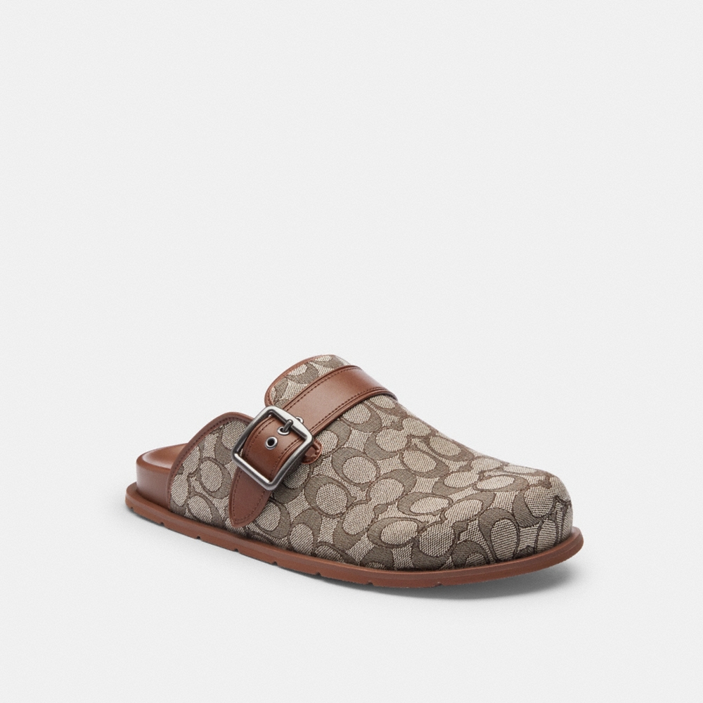 Coach Outlet Buckle Clog In Signature Jacquard - Preorder