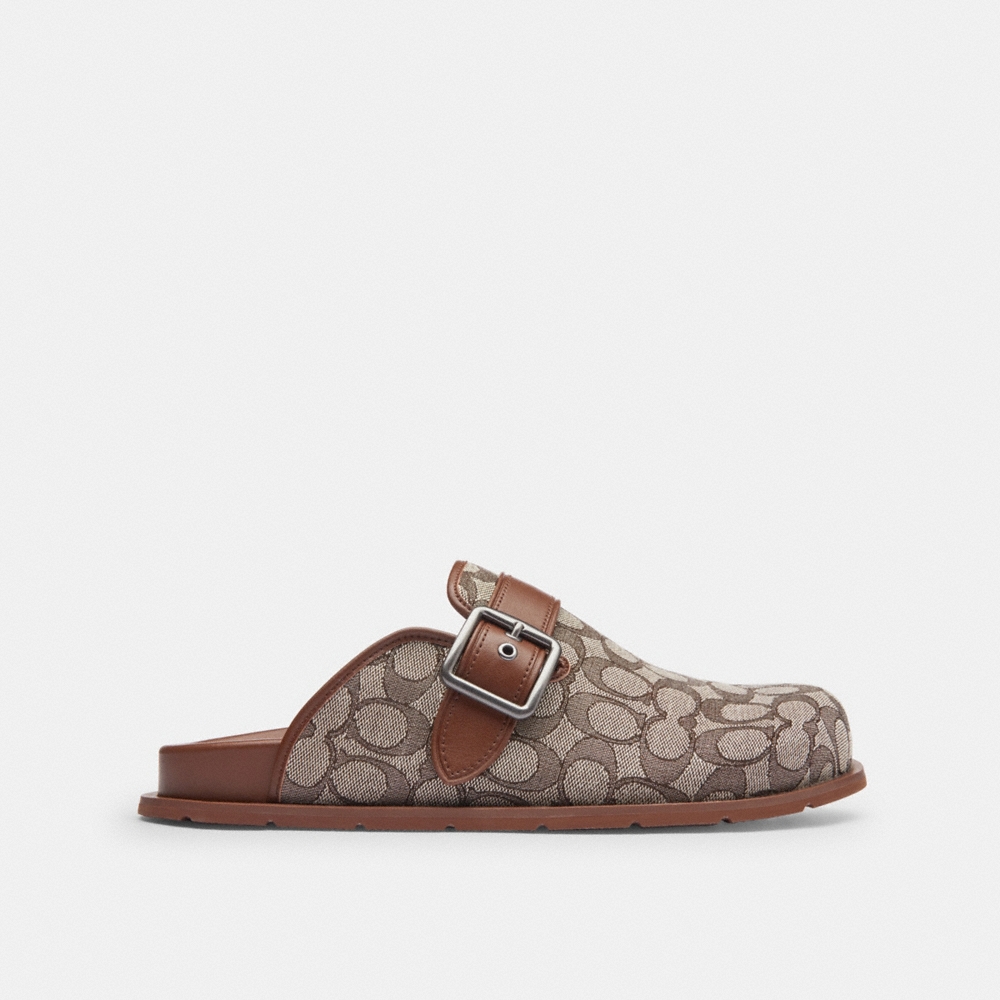 Coach Outlet Buckle Clog In Signature Jacquard - Preorder