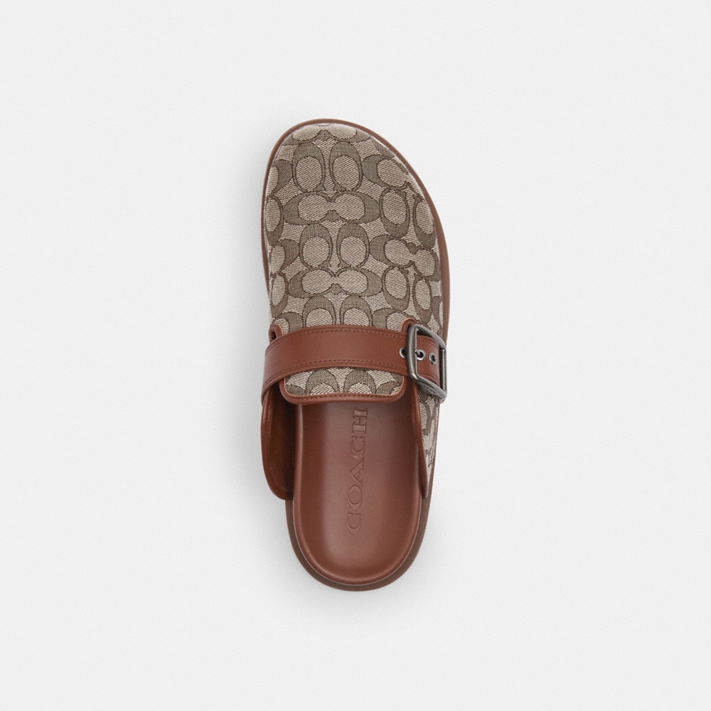 Coach Outlet Buckle Clog In Signature Jacquard - Preorder