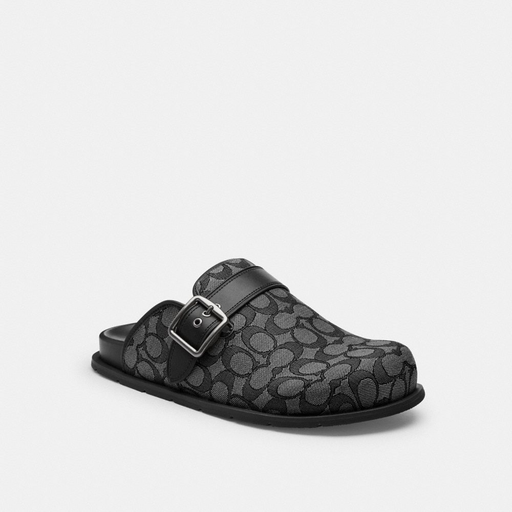 Coach Outlet Buckle Clog In Signature Jacquard - Preorder