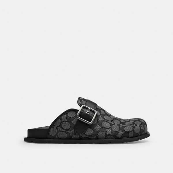 Coach Outlet Buckle Clog In Signature Jacquard - Preorder