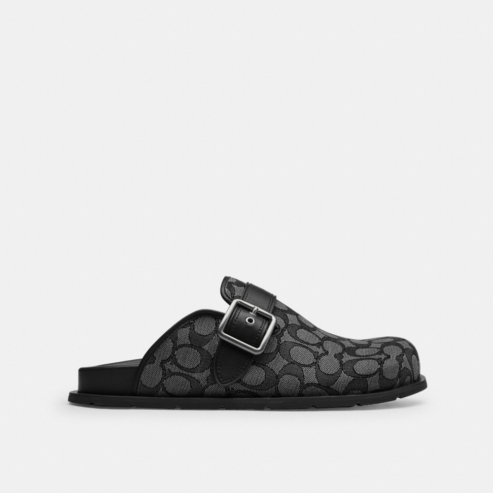 Coach Outlet Buckle Clog In Signature Jacquard - Preorder