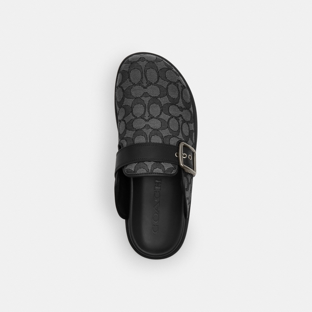 Coach Outlet Buckle Clog In Signature Jacquard - Preorder