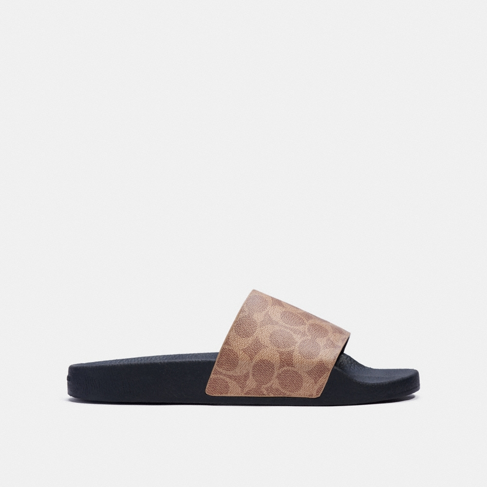 Coach Pool Slide In Signature Canvas - Preorder