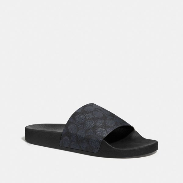 Coach Pool Slide In Signature Canvas - Preorder