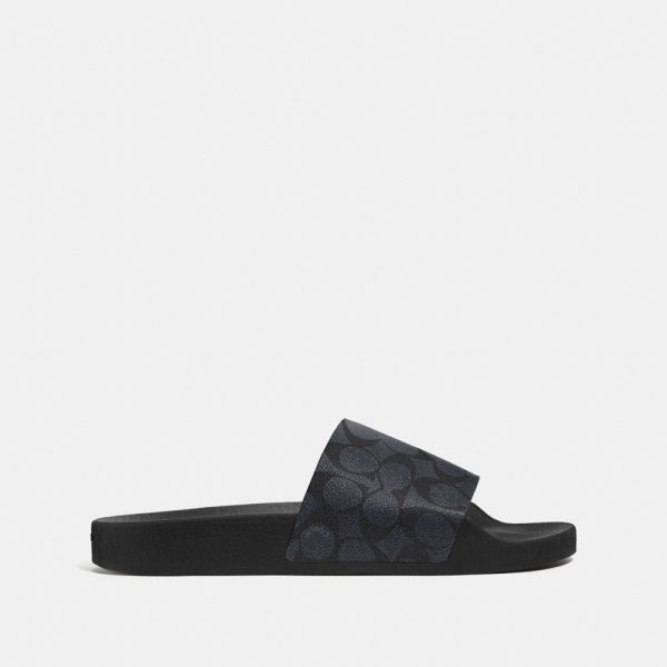 Coach Pool Slide In Signature Canvas - Preorder