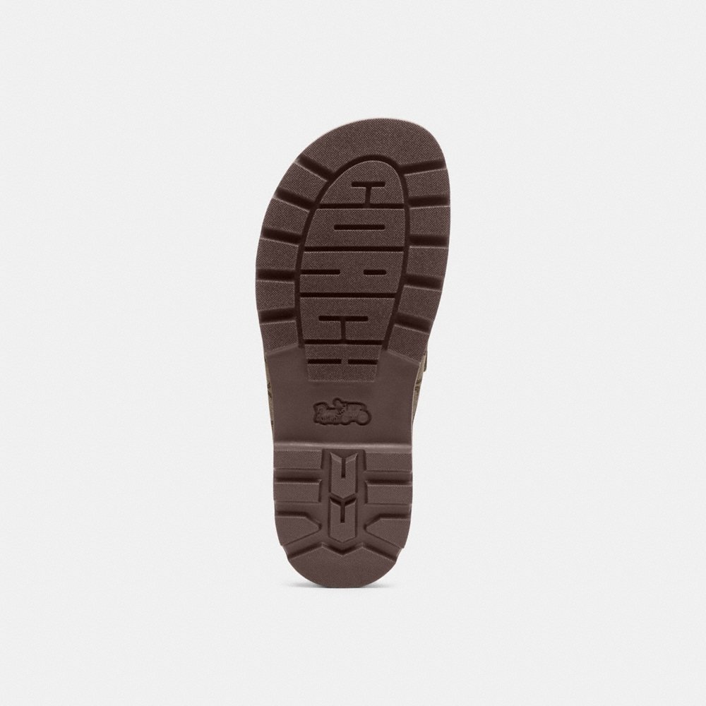 Coach Outlet Double Banded Sandal In Signature Jacquard - Preorder