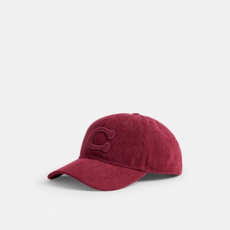Coach Outlet Signature Patch Baseball Hat - Preorder — Dark Wine