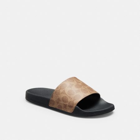 Coach Outlet Udele Sport Slide In Signature Canvas - Preorder — Tan