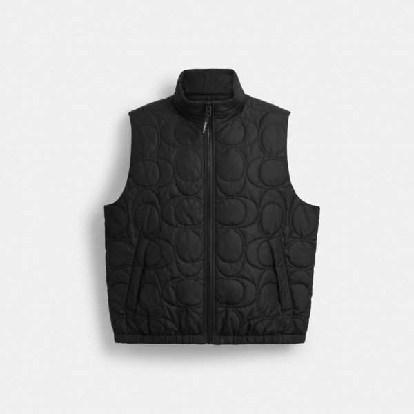 Coach Outlet Quilted Signature Puffer Vest In Recycled Polyester - Preorder