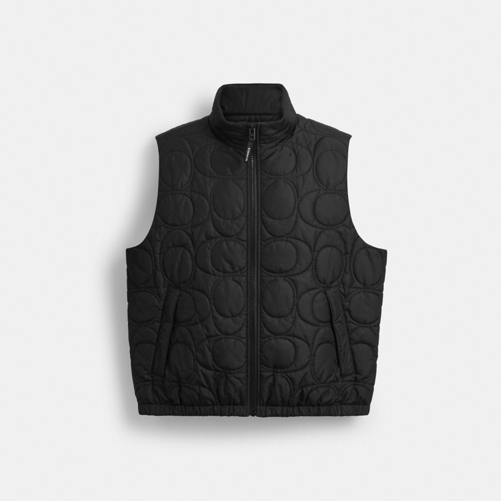 Coach Outlet Quilted Signature Puffer Vest In Recycled Polyester - Preorder