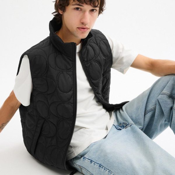 Coach Outlet Quilted Signature Puffer Vest In Recycled Polyester - Preorder