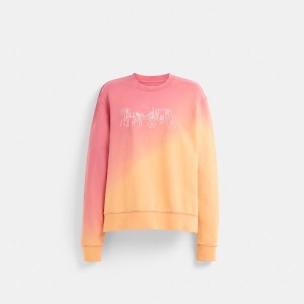 Coach Restored Ombré Horse And Carriage Crewneck - Preorder