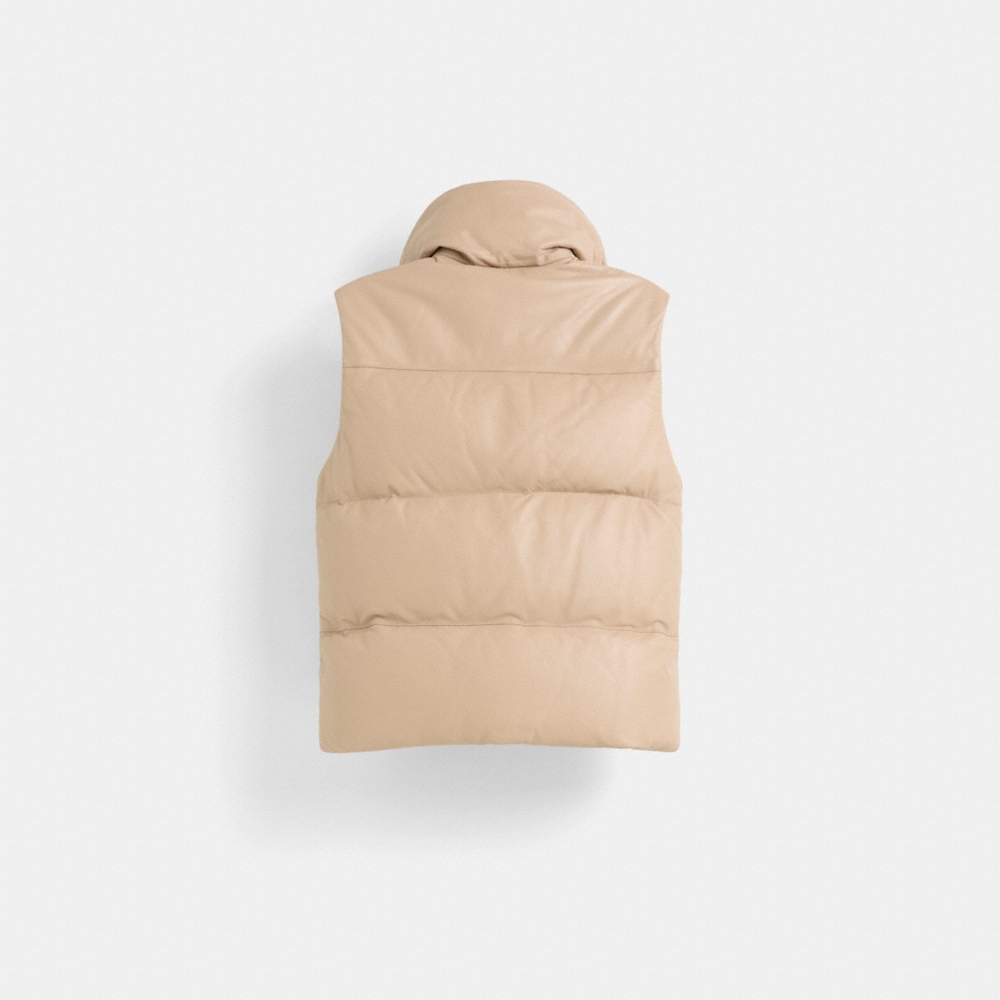 Coach Restored Leather Puffer Vest - Preorder