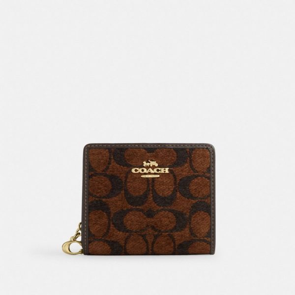 Coach Outlet Snap Wallet In Signature Chenille - Preorder