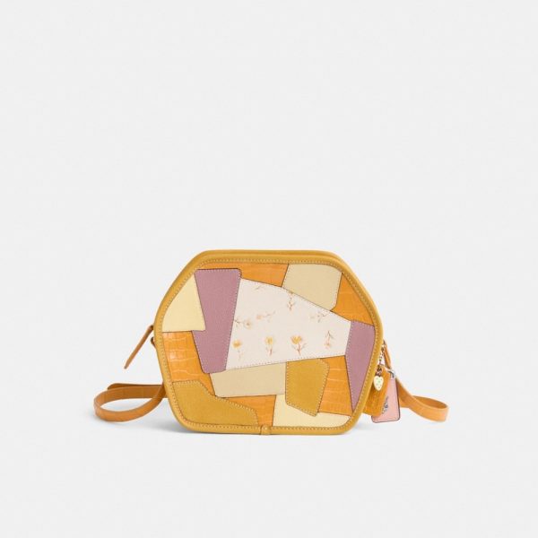 Coach Custom Zip Geometric Pouch In Alligator - Preorder