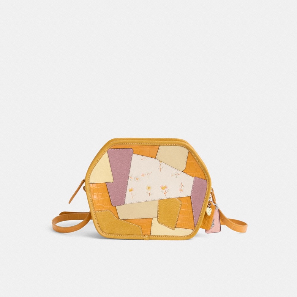 Coach Custom Zip Geometric Pouch In Alligator - Preorder