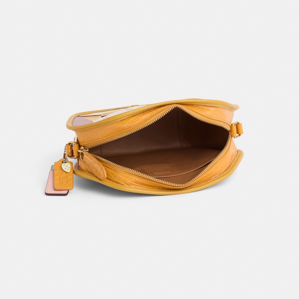 Coach Custom Zip Geometric Pouch In Alligator - Preorder