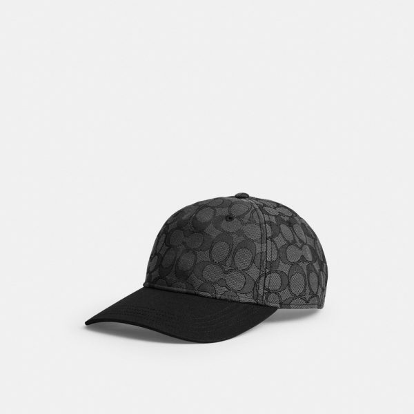 Coach Outlet Signature Jacquard Flat Brim Baseball Hat - Preorder