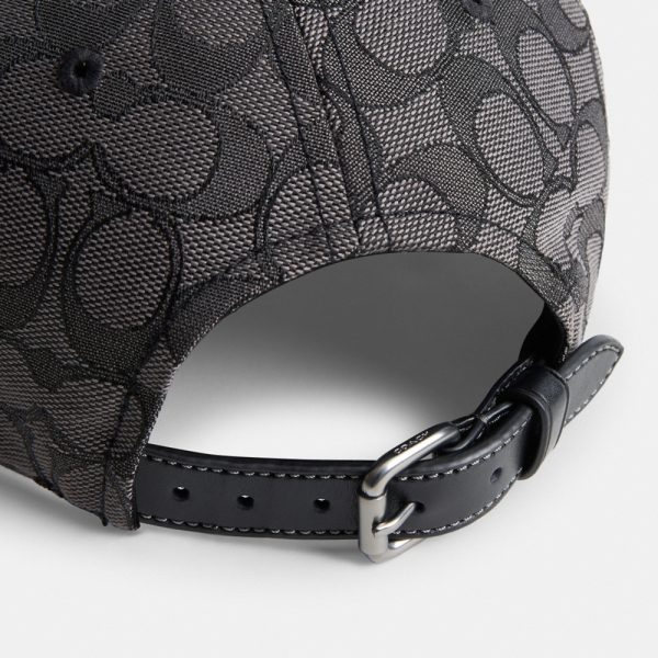 Coach Outlet Signature Jacquard Flat Brim Baseball Hat - Preorder
