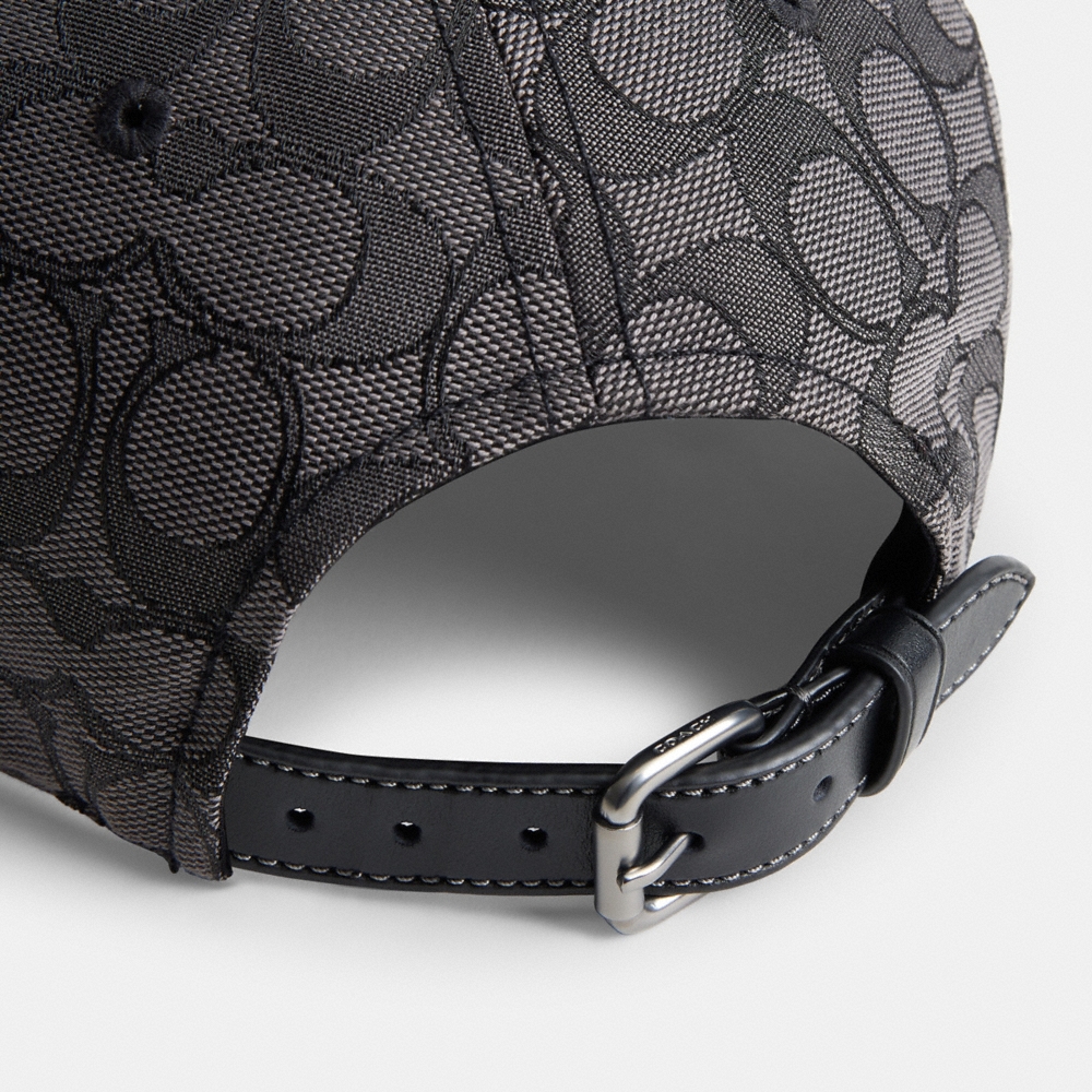 Coach Outlet Signature Jacquard Flat Brim Baseball Hat - Preorder