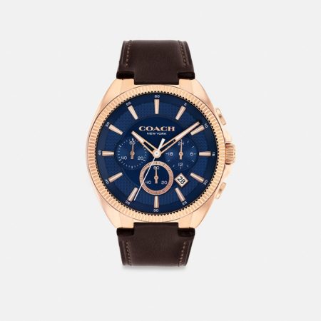 Coach Jackson Chronograph Watch, 45MM - Preorder — Brown