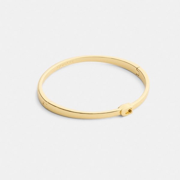 Coach Outlet Thin Signature Hinged Bangle - Preorder