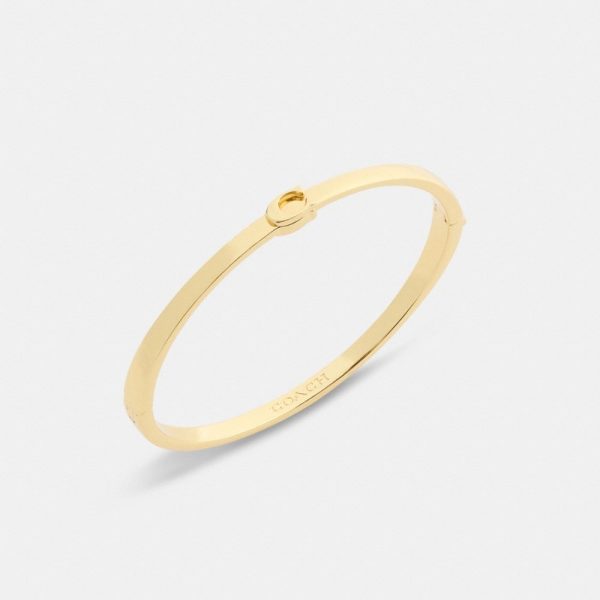 Coach Outlet Thin Signature Hinged Bangle - Preorder