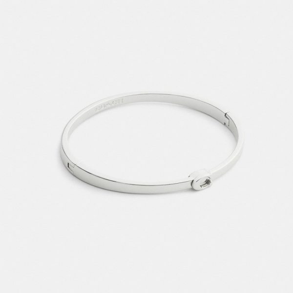Coach Outlet Thin Signature Hinged Bangle - Preorder