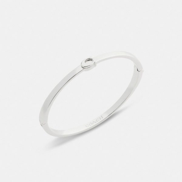 Coach Outlet Thin Signature Hinged Bangle - Preorder