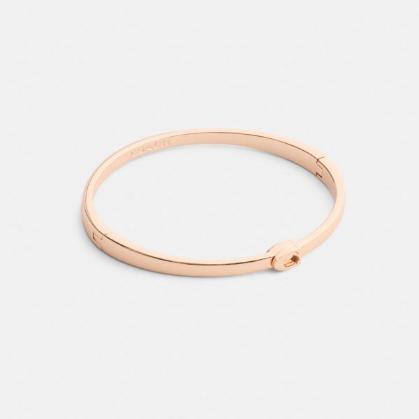 Coach Outlet Thin Signature Hinged Bangle - Preorder