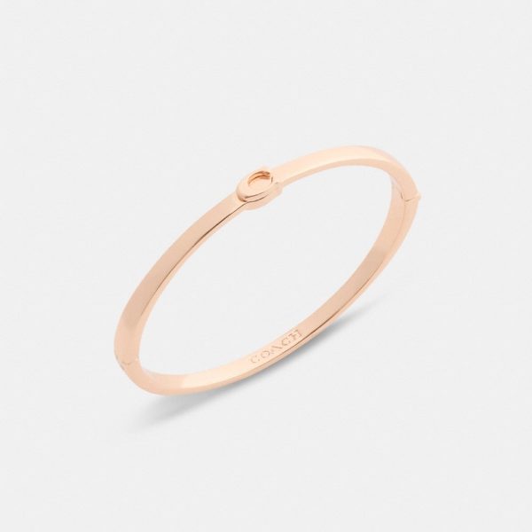 Coach Outlet Thin Signature Hinged Bangle - Preorder