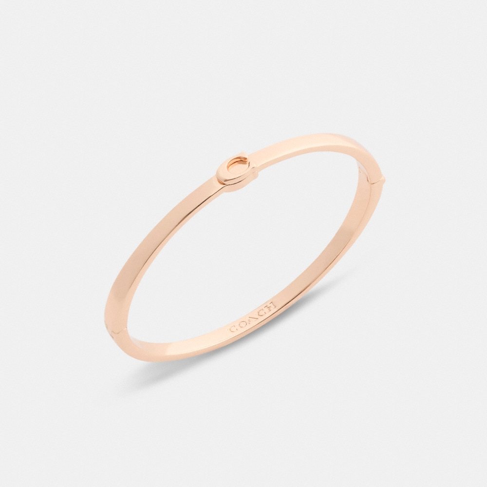 Coach Outlet Thin Signature Hinged Bangle - Preorder