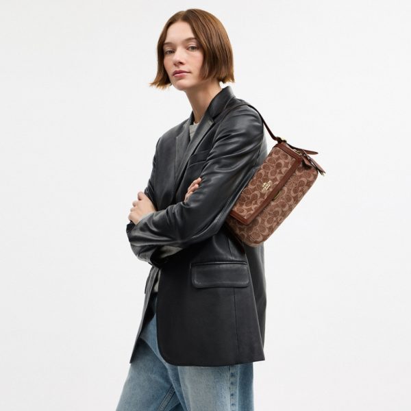 Coach Outlet Etta Small Flap Shoulder Bag In Signature Chenille - Preorder
