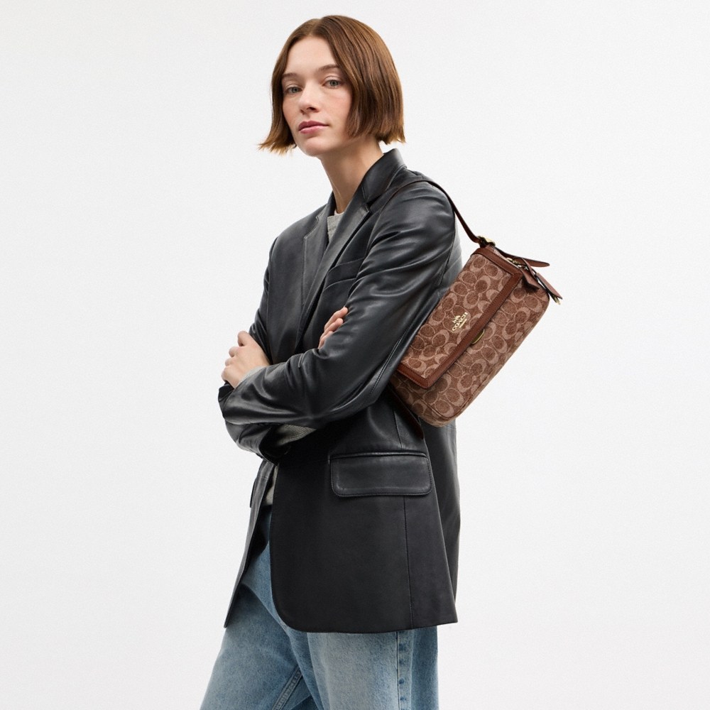 Coach Outlet Etta Small Flap Shoulder Bag In Signature Chenille - Preorder