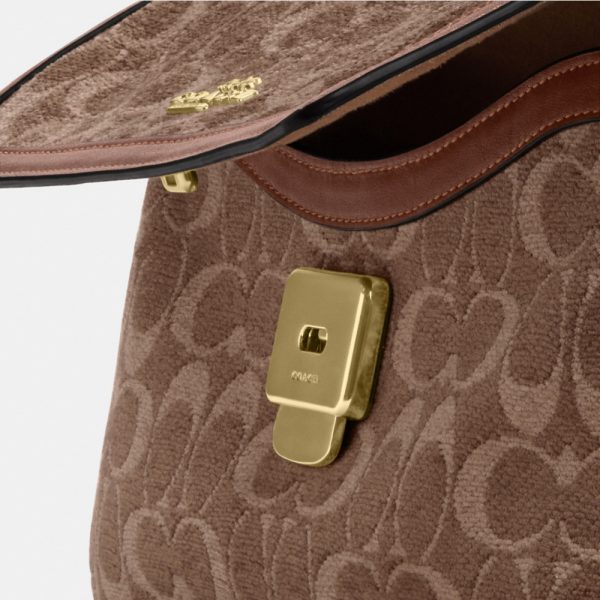 Coach Outlet Etta Small Flap Shoulder Bag In Signature Chenille - Preorder