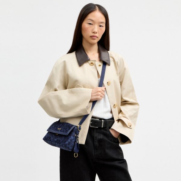 Coach Outlet Etta Small Flap Shoulder Bag In Signature Chenille - Preorder