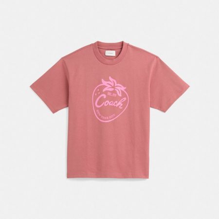 Coach Restored Strawberry Skater T-Shirt - Preorder — Rose