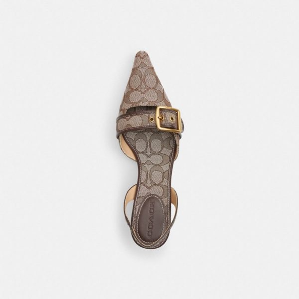 Coach Outlet Margot Slingback In Signature Jacquard - Preorder