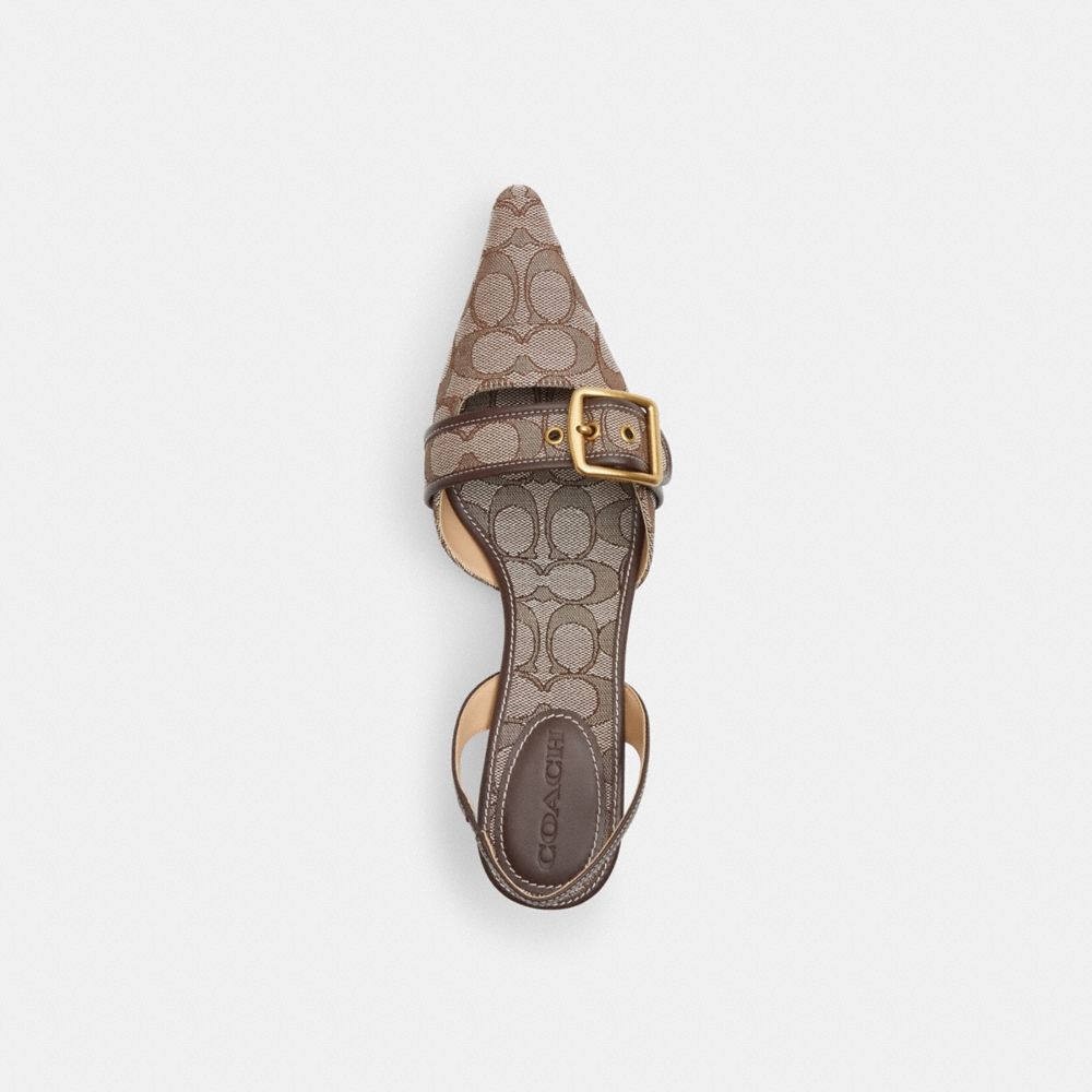 Coach Outlet Margot Slingback In Signature Jacquard - Preorder