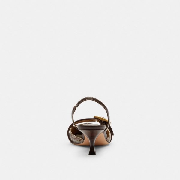 Coach Outlet Margot Slingback In Signature Jacquard - Preorder