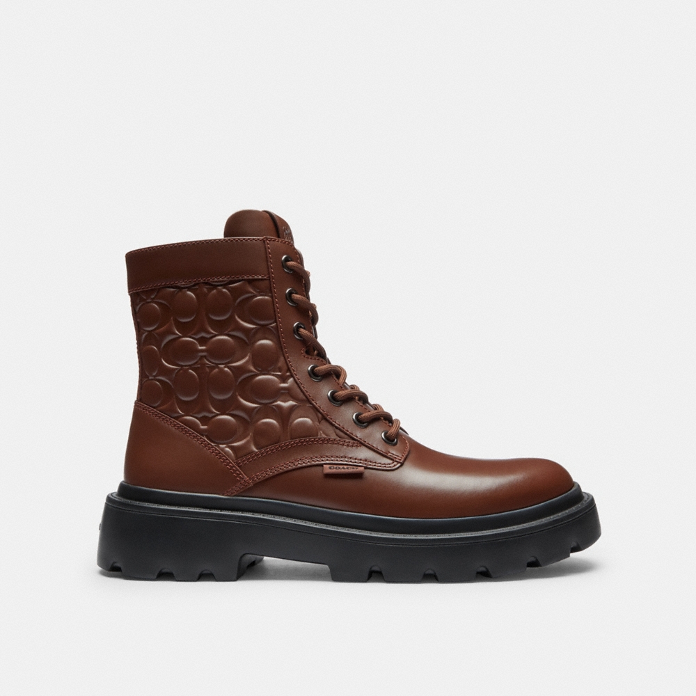 Coach Outlet Combat Boot In Signature Leather - Preorder