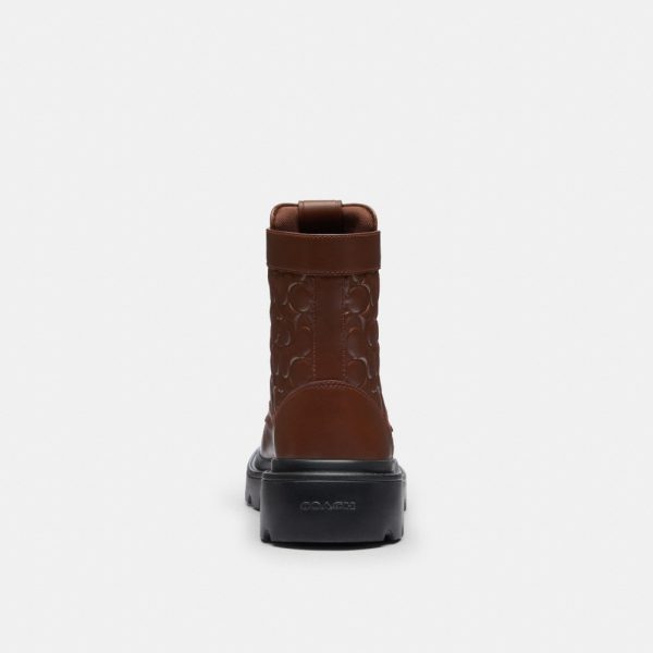 Coach Outlet Combat Boot In Signature Leather - Preorder