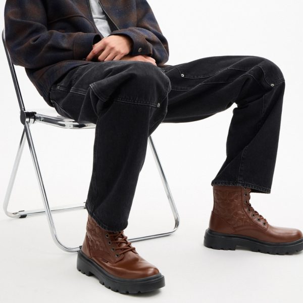 Coach Outlet Combat Boot In Signature Leather - Preorder