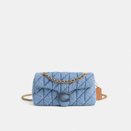 Coach Restored Tabby Shoulder Bag 26 With Quilting - Preorder — Brass/Indigo