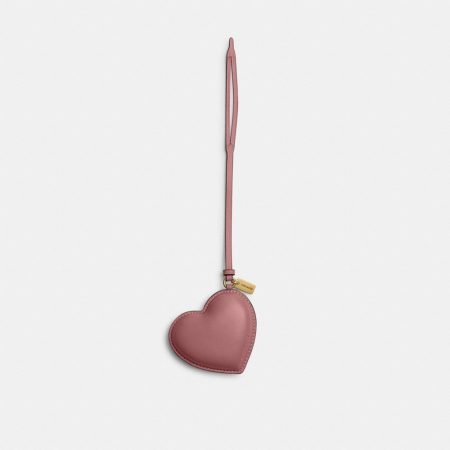 Coach Outlet Heart Puffy Bag Charm - Preorder — Brass/Peony
