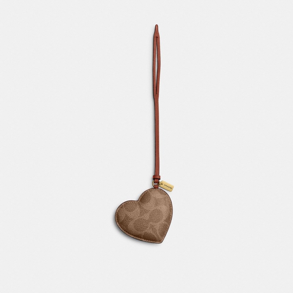 Coach Outlet Heart Puffy Bag Charm In Signature Canvas - Preorder
