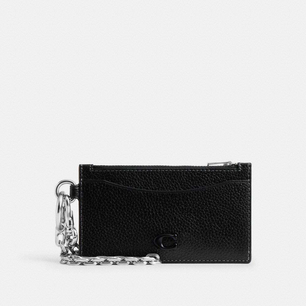 Coach Zip Card Case With Chain - Preorder