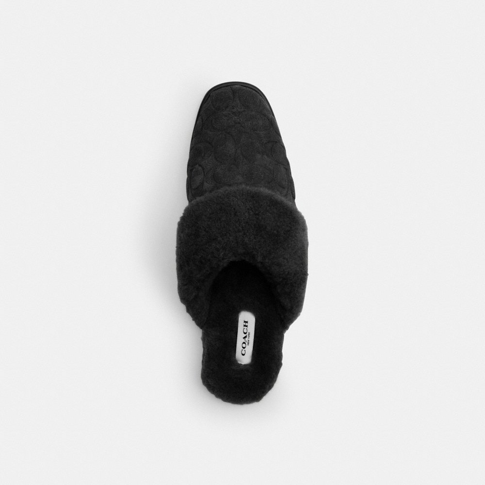 Coach Outlet Sherpa Flat Mule In Signature Suede - Preorder