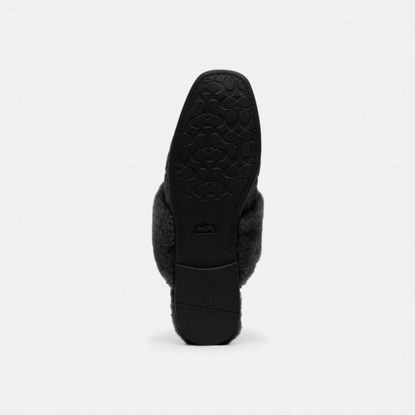 Coach Outlet Sherpa Flat Mule In Signature Suede - Preorder